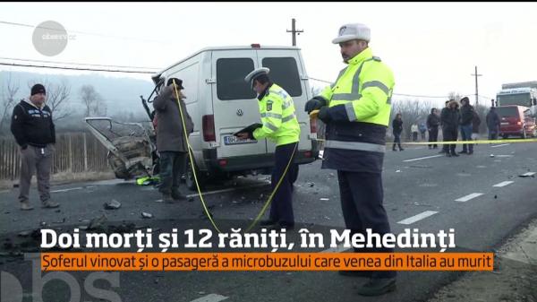 Două microbuze s-au ciocnit, după ce unul dintre șoferi ar fi adormit la volan