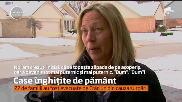 22 de familii au fost evacute de Crăciun din cauza surpării in Michigan