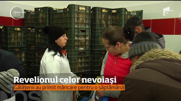 Nevoiași din Galați au primit mâncare pentru o săptămână