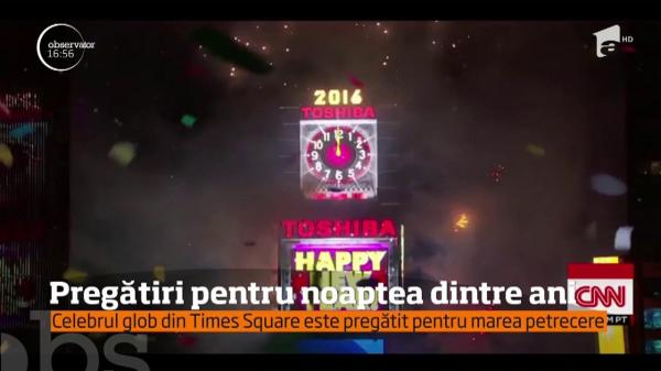 Celebrul glob din Times Square este pregătit pentru marea petrecere (VIDEO)