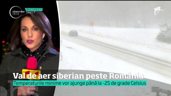 Val de aer siberian peste România! Temperaturi de MINUS 26 DE GRADE Celsius (VIDEO)