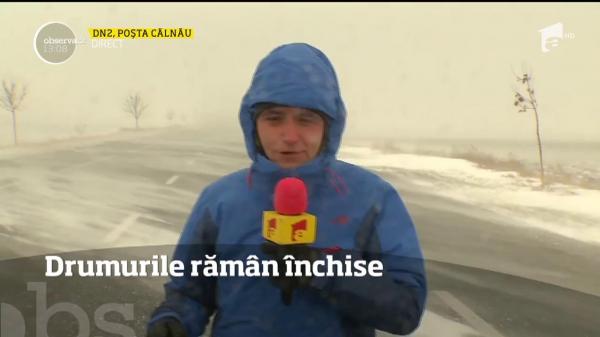 În judeţul Buzău, codul roşu a dus la închiderea drumurilor