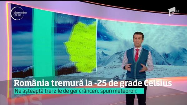 Ne aşteaptă trei zile de ger cumplit. Temperaturile vor coborî până la minus 25 de grade!