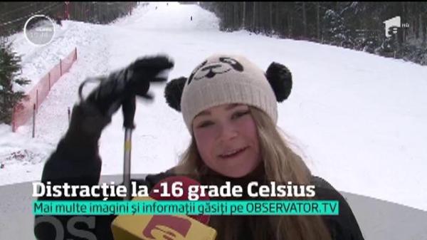 Distracție la -16 grade Celsius, pe pârtia Sovata