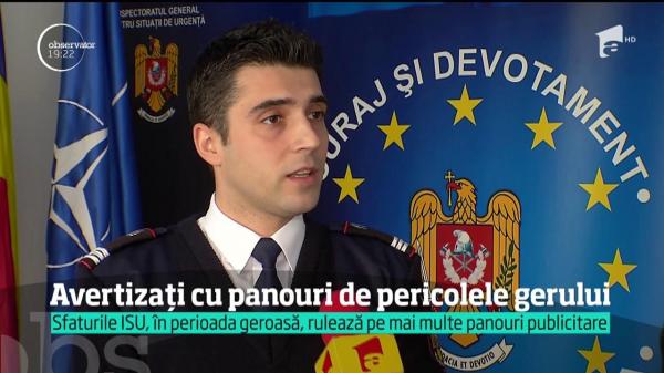 Sfaturile ISU, în perioada geroasă, rulează pe mai multe panouri publicitare