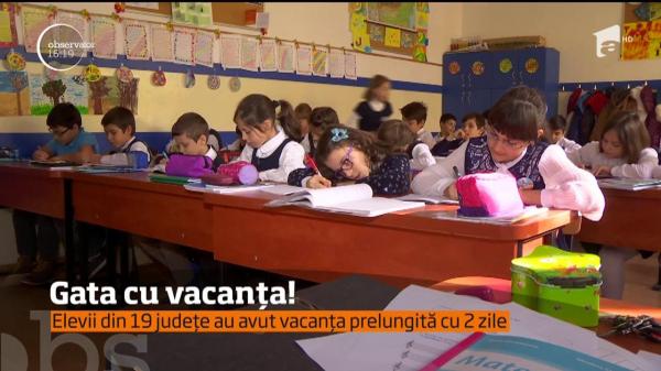 Pentru unii copii, vacanţa prelungită se încheie de mâine! Pentru alţii clopoţelul va suna luni (VIDEO)