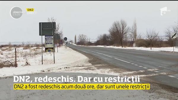DN2 a fost redeschis, dar sunt unele restricții de tonaj