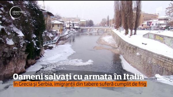 Situaţie dramatică. Oameni salvați de armată, în Italia