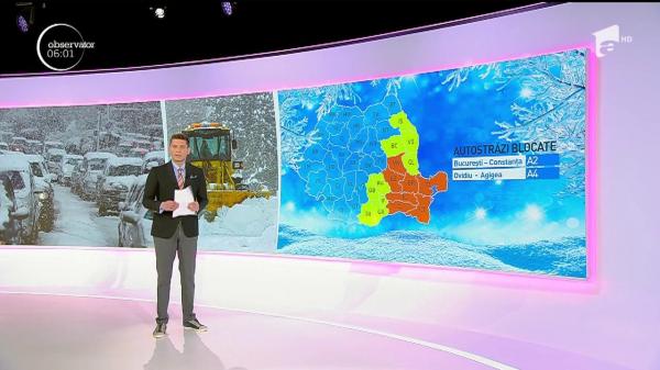 Aveţi grijă pe ce trasee porniţi astăzi. Viscolul şi ninsoarea au paralizat peste 20 de drumuri importante