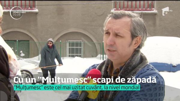 Ziua internaţională a cuvântului Mulţumesc, celebrată la zăpadă!
