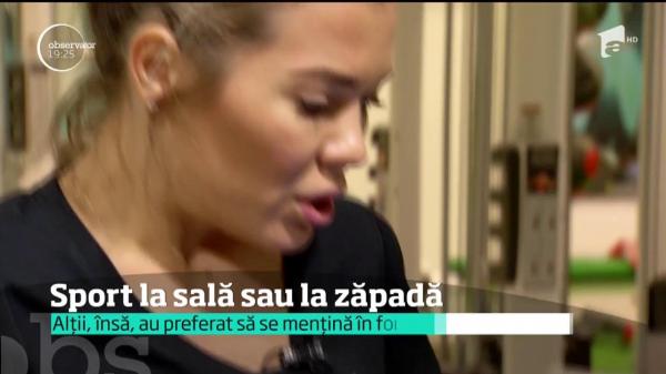 Fitness la click: Gina Pistol primește antrenamentele online. În ciuda frigului, tot mai mulți români fac sport (VIDEO)