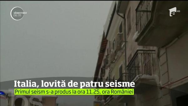 Italia, zguduită de patru cutremure de peste 5 grade pe Richter