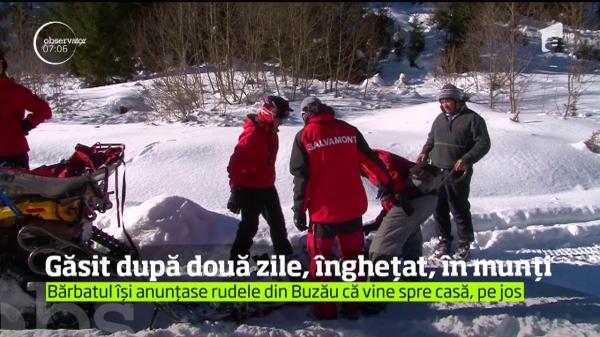 A murit îngheţat într-o vale! Un bărbat din Buzău a fost găsit în zăpadă de peste un metru, între Clăbucet şi Valea Azugii