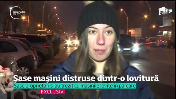 Şase maşini au fost făcute praf, în zona Brâncoveanu din Capitală