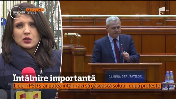 Liderii PSD s-ar putea întâlni să găsească soluții, după proteste (VIDEO)