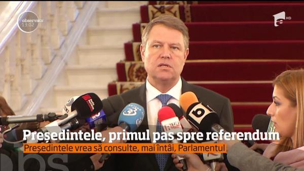 Preşedintele Klaus Iohannis a iniţiat procedurile de organizare a referendumului pentru legea grațierii