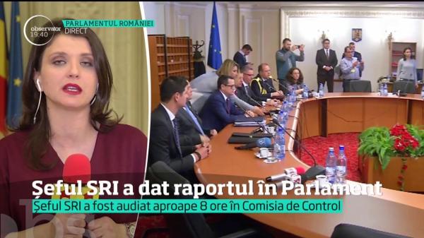 Eduard Hellvig, șeful SRI, a dat raportul în Parlament