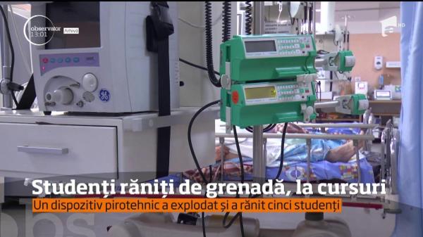 Cinci studenți de la Academia Militară din București au fost răniți de o grenadă, în timpul cursurilor