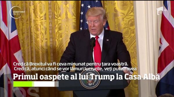Donald Trump s-a întâlnit cu primul lider străin: premierul britanic ,Theresa May