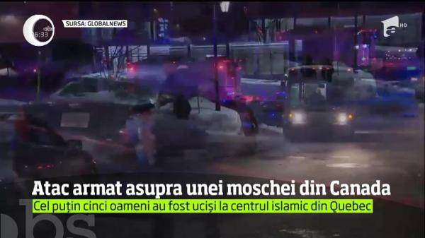 Atac armat la un centru cultural islamic din oraşul canadian Quebec. Cinci oameni au fost ucişi