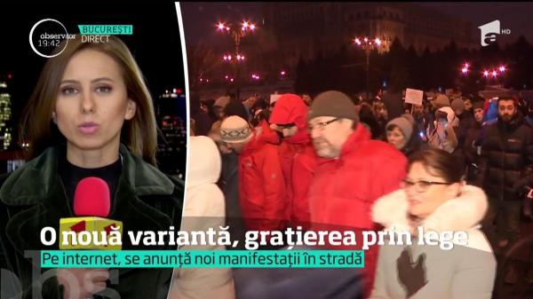 O nouă variantă, grațierea prin lege! Un protest similar celui de duminică a fost deja anunţat în mediul online