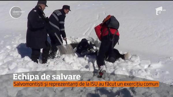 Salvomontiști și reprezentați de la ISU au făcut un exercițiu comun