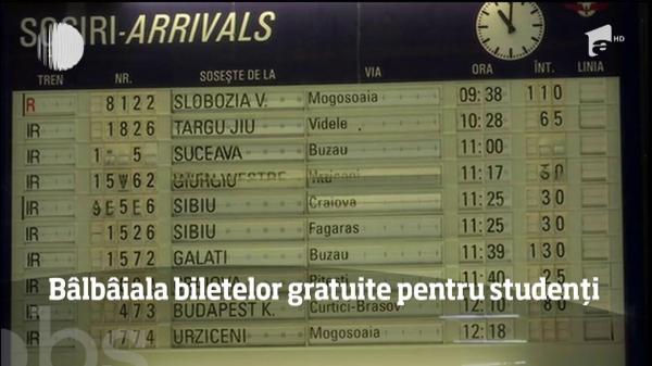 Bâlbâiala biletelor gratuite pentru studenti. Sistemul online pentru biletele gratuite nu va funcționa până în septembrie