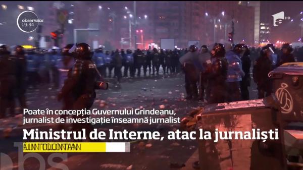 Ministrul de Interne aruncă o parte din responsabilitatea incidentelor din Piața Victoriei pe umerii jurnaliştilor!