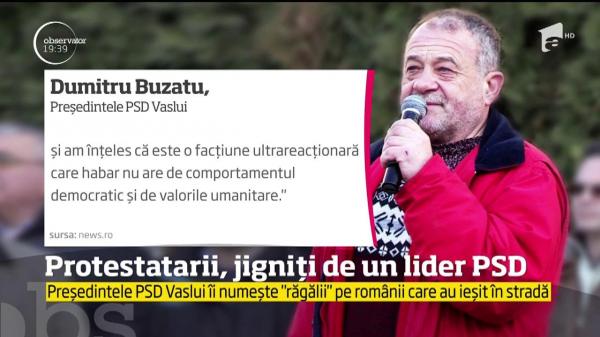 Protestatarii, jigniți de un lider PSD. I-a numit pe cei din stradă, "răgălii"!