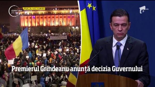 Premierul Sorin Grindeanu: ”Vom abroga Ordonanța”