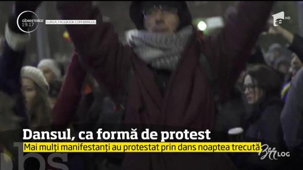 VIDEO Cel mai de succes dans al protestatarilor din Piaţa Victoriei
