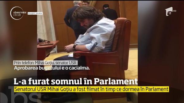 Un senator USR a adormit în Parlament: "Mă oboseşte această procedură"