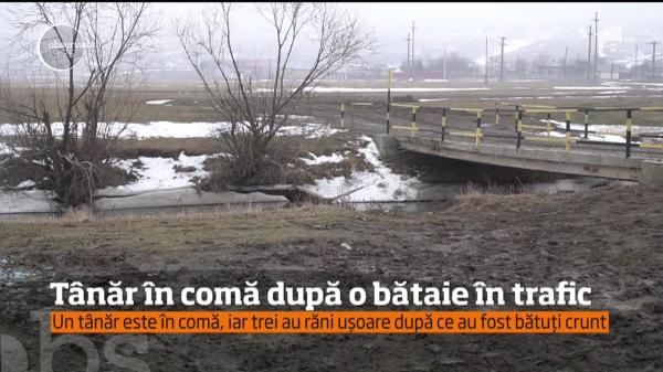 Tânăr în comă după o bătaie în trafic