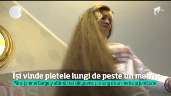 Rapunzel există în Hunedoara! Janina, femeia cu părul de un metru şi jumătate