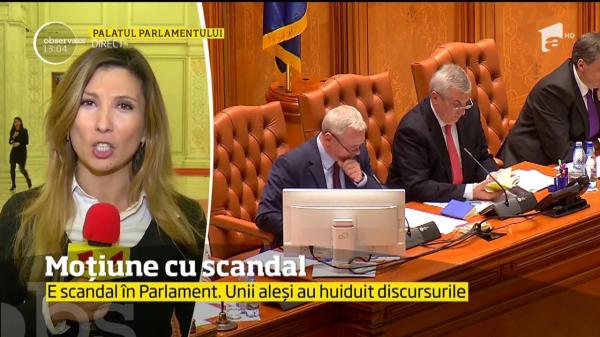 Moțiune cu SCANDAL în Parlament! Discursurile au fost HUIDUITE de unii aleşi (VIDEO)