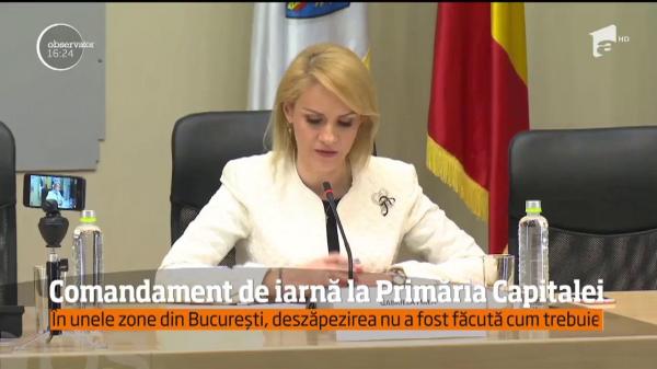 Comandament de iarnă la Primăria Capitalei