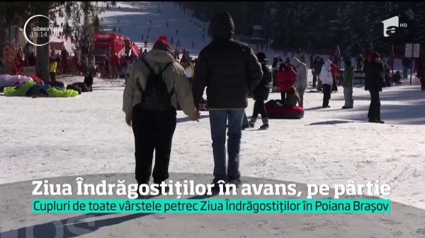 Cuplurile de toate vârstele petrec ZIUA ÎNDRĂGOSTIȚILOR, în Poiana Brașov! Vezi distracțiile de care au parte de 14 februarie