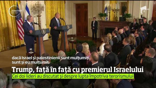 Prima vizită la Casa Albă a lui Benjamin Netanyahu. Ce a discutat premierul israelian cu preşedintele Donald Trump