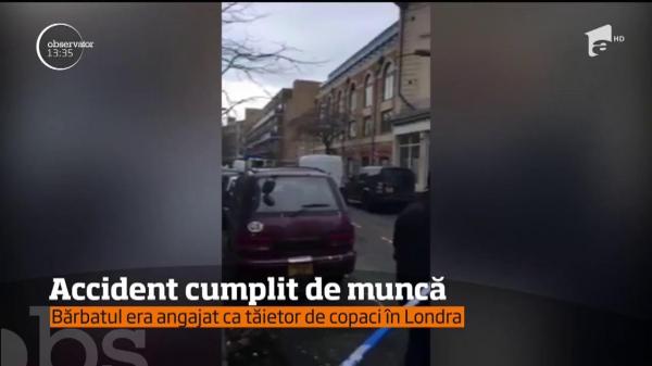 Tânăr român, MORT la Londra într-un cumplit accident de muncă (VIDEO)
