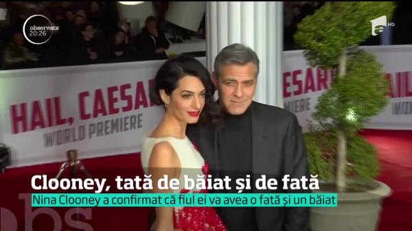 George Clooney va avea o fetiţă şi un băiat!