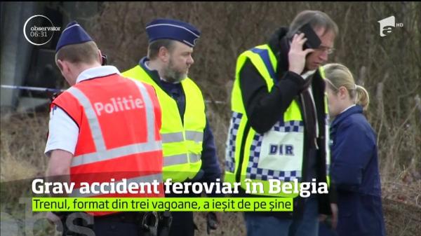 Grav accident feroviar, în Belgia! O persoană şi-a pierdut viaţa, iar alte zeci au fost rănite