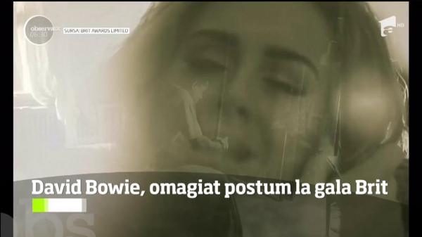 Omagiu emoţionant pentru David Bowie la Gala BRIT