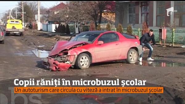 N-au mai ajuns la şcoală, ci la spital! Nouă copii au fost răniţi într-un accident grav, în Vaslui