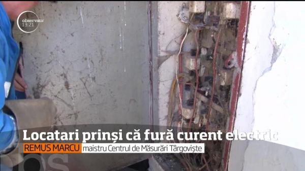 Cu mascaţii, la uşă. Locuitorii unui cartier din Târgovişte au fost prinşi că fură curent electric