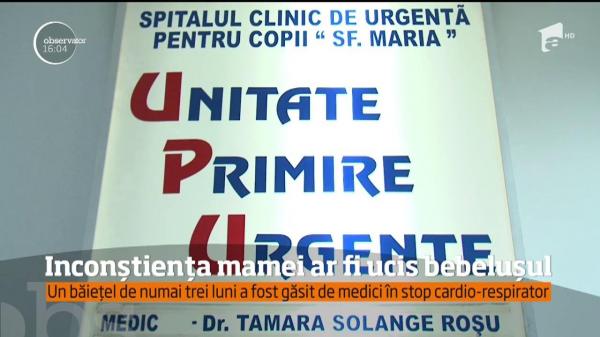 Un băiețel de numai trei luni a fost găsit de medici în stop cardio-respirator