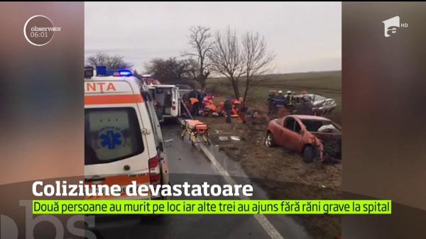 Coliziune devastatoare, în Timiş. Două persoane au murit pe loc! (VIDEO)