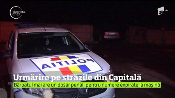 CURSĂ NEBUNĂ cu poliţia pe urme, pe străzile din Capitală!