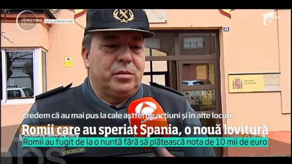 Romii care au dat ţeapă unui restaurant spaniol, la un botez, au petrecut şi la o nuntă fără să achite nota de plată