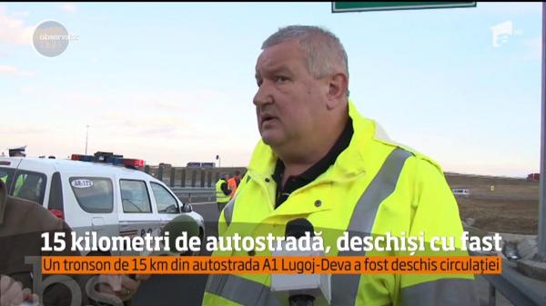 Inaugurare cu fast în Timiş: Au fost daţi în folosinţă 15 kilometri din autostrada Lugoj - Deva
