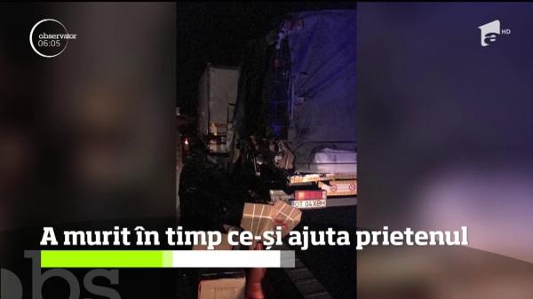 Sfârşit TRAGIC: Un bărbat a fost SPULBERAT de TIR, pe Autostrada Timişoara-Arad